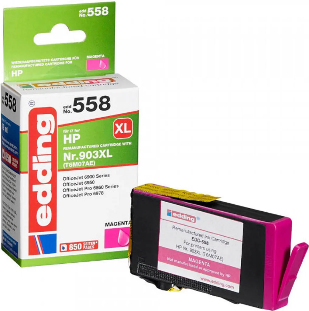 Colore Magenta Brillante per la tua HP: edding EDD-558 (903XL)