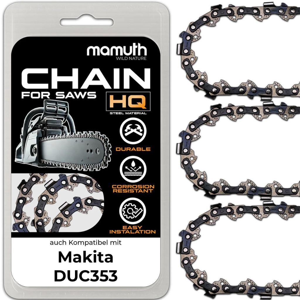 3 catene per motosega 35 cm 1,1 mm 3/8" 52 TG per Makita Immagine del prodotto 
