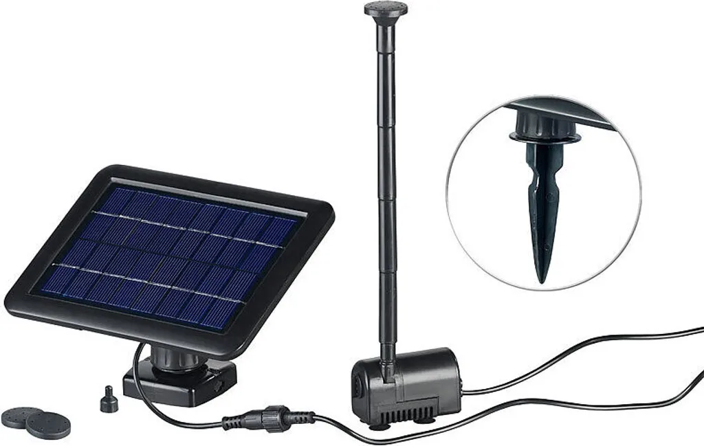 Pompe à eau solaire pour bassin de jardin avec stockage d'énergie