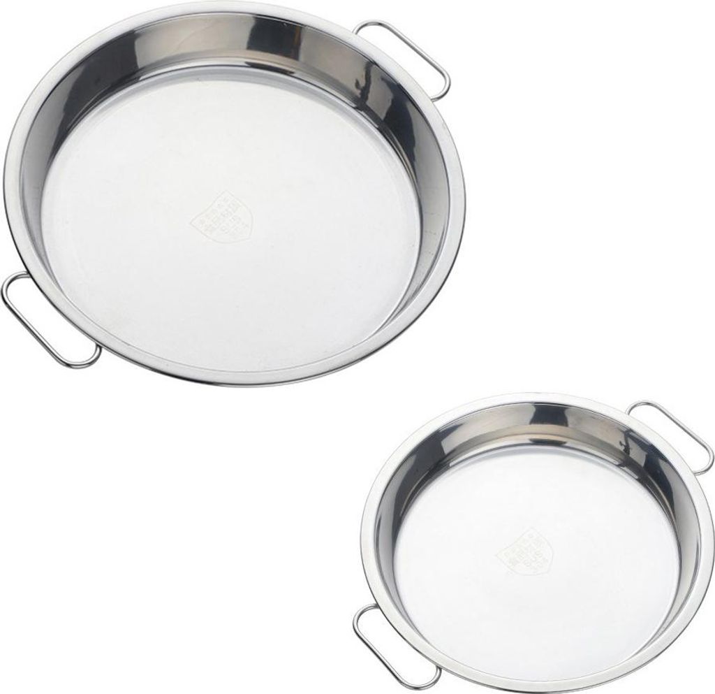 INF 2er-Pack Kleine Edelstahl Servierpfanne - Vielseitiges Serviertablett