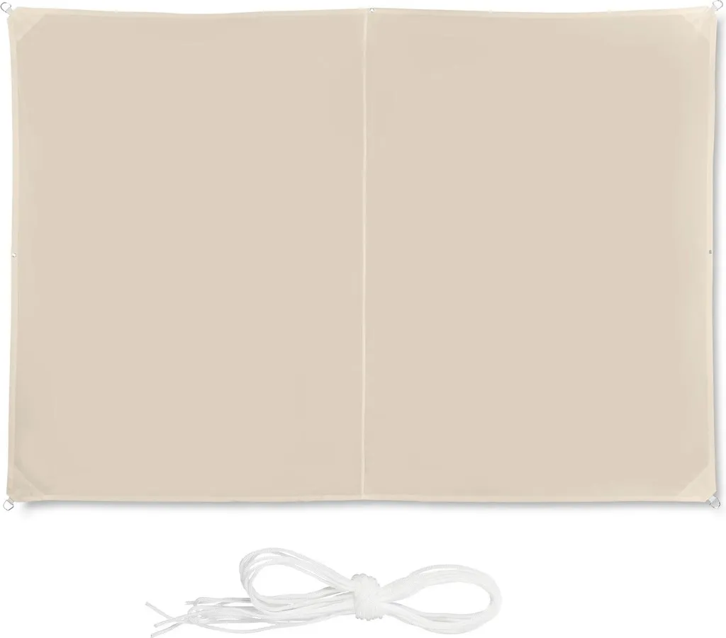 Tenda a vela rettangolare beige - Tendalino con protezione UV