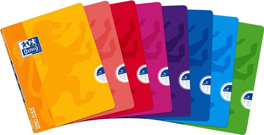 Oxford Hamelin Geheftete Notizbücher A5 Zufällig 35 Mit Rand Plastikdeckel Openflex 48 Blatt Packung Verschiedene Farben 10 Einheiten One Size