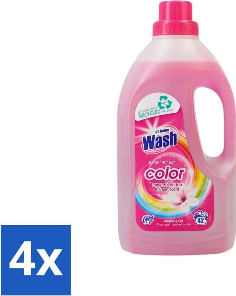 At Home Waschmittel Color 42 Wäschen Color 1,5 Liter - Vorteilspack - 4 Stücke