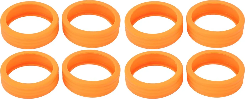 Kit 8 Copriruote Silicone Arancione: Riduzione Rumore Valigia 2026