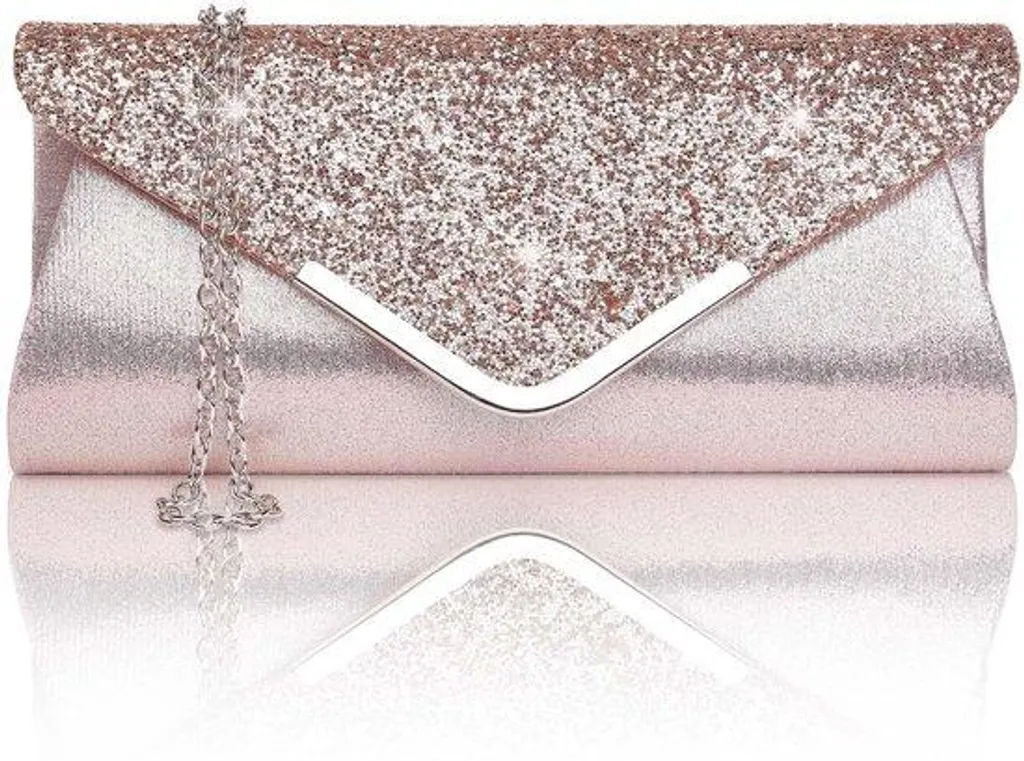 Sac de mariage élégant or et strass idéal pour cérémonie et cocktail