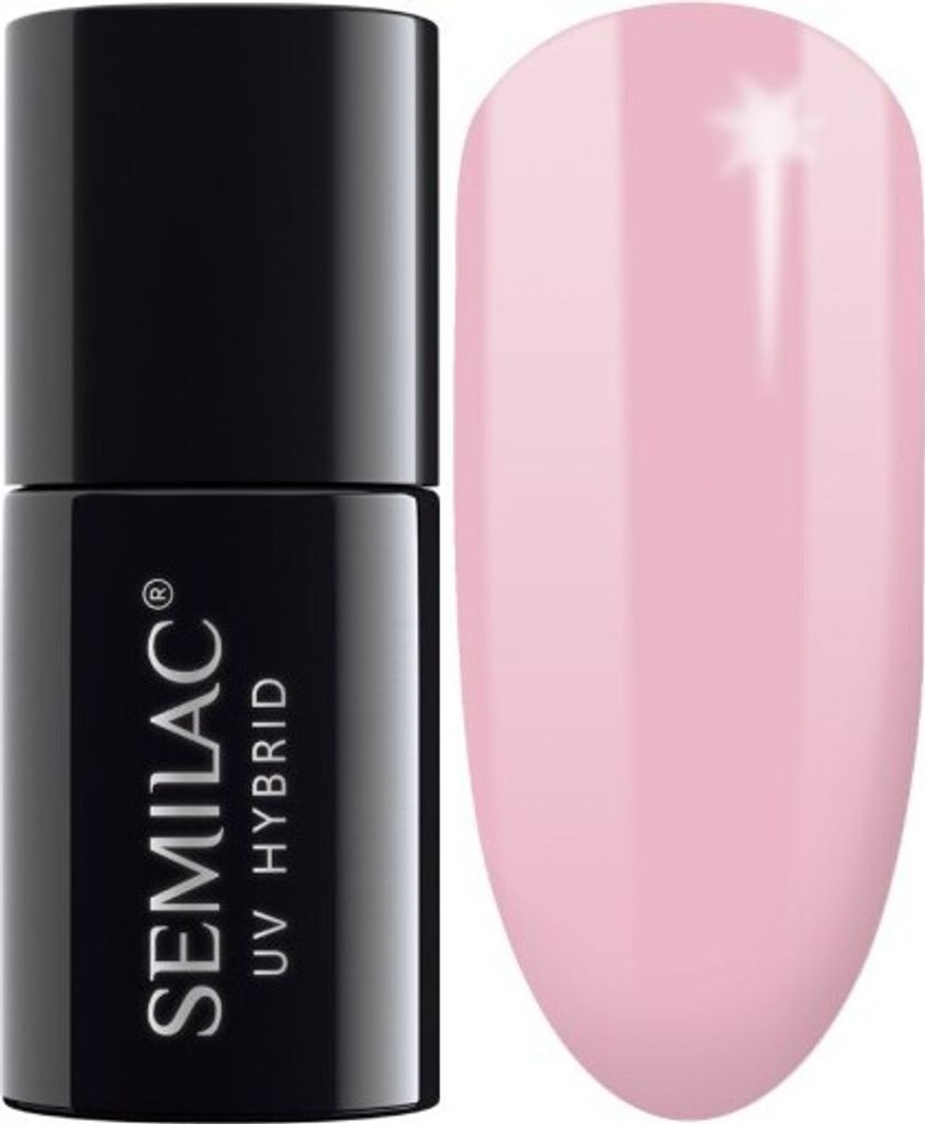 Semilac 047 UV Hybrid Nail Polish Pink Peach Milk 7ml