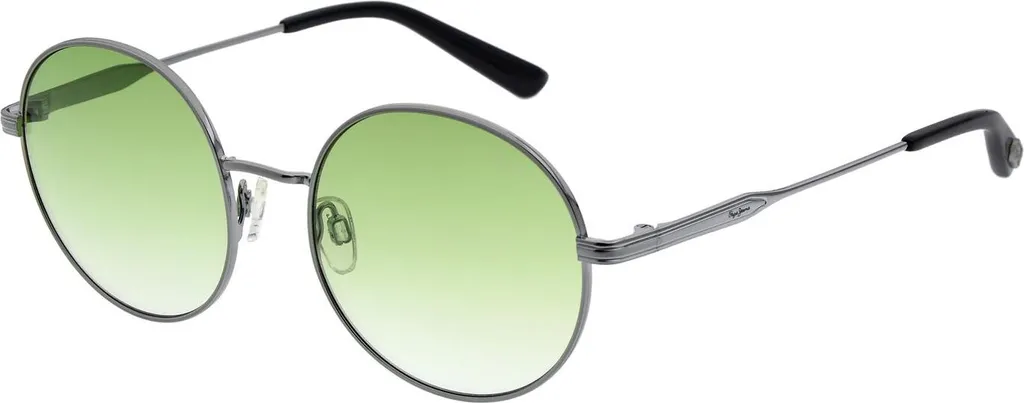 Lunettes de soleil femme Pepe Jeans PJ5196 monture métal gris brillant
