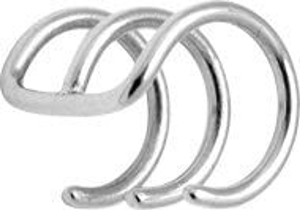 open Ohr fake Piercing 3-fach Ring Stahl 316L 1,0 x 11mm BFC3 - Farbe Silber