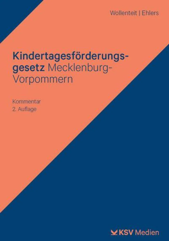 Livre Kindertagesförderungsgesetz KiföG M-V Texte de Loi Officiel Pro