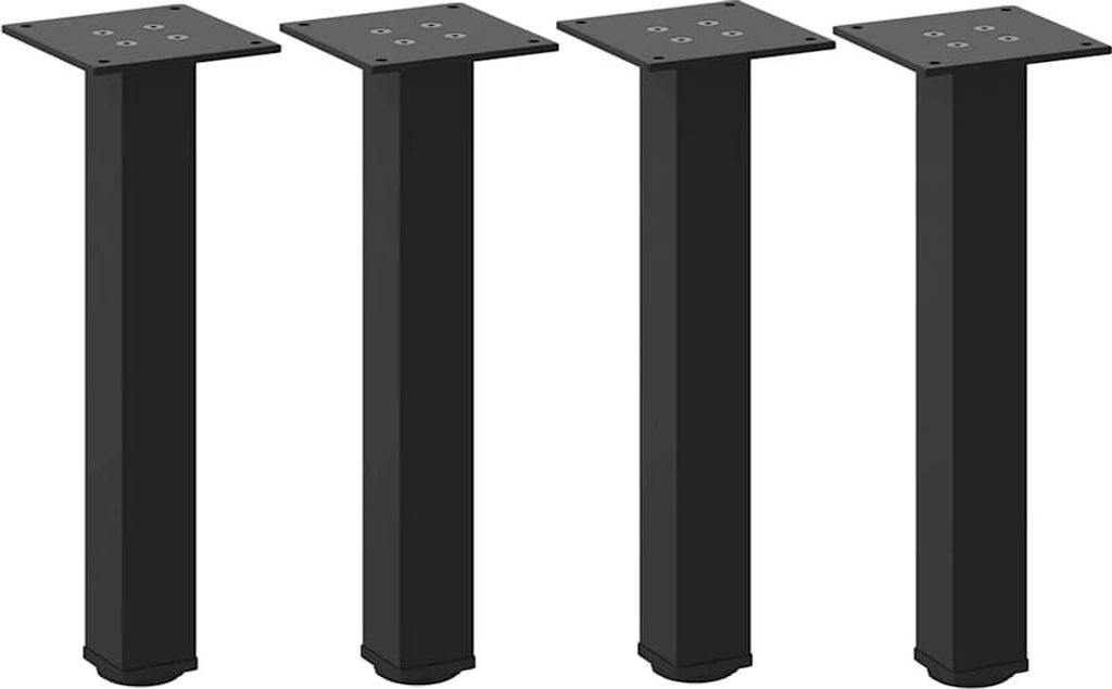 vidaXL Couchtischbeine 4 Stk. Schwarz 42-44 cm Stahl