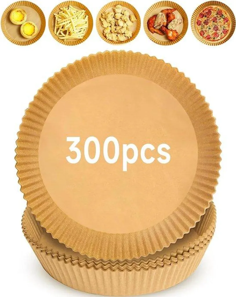 Lot de 100 feuilles papier sulfurisé pour friteuse à air chaud 16 cm