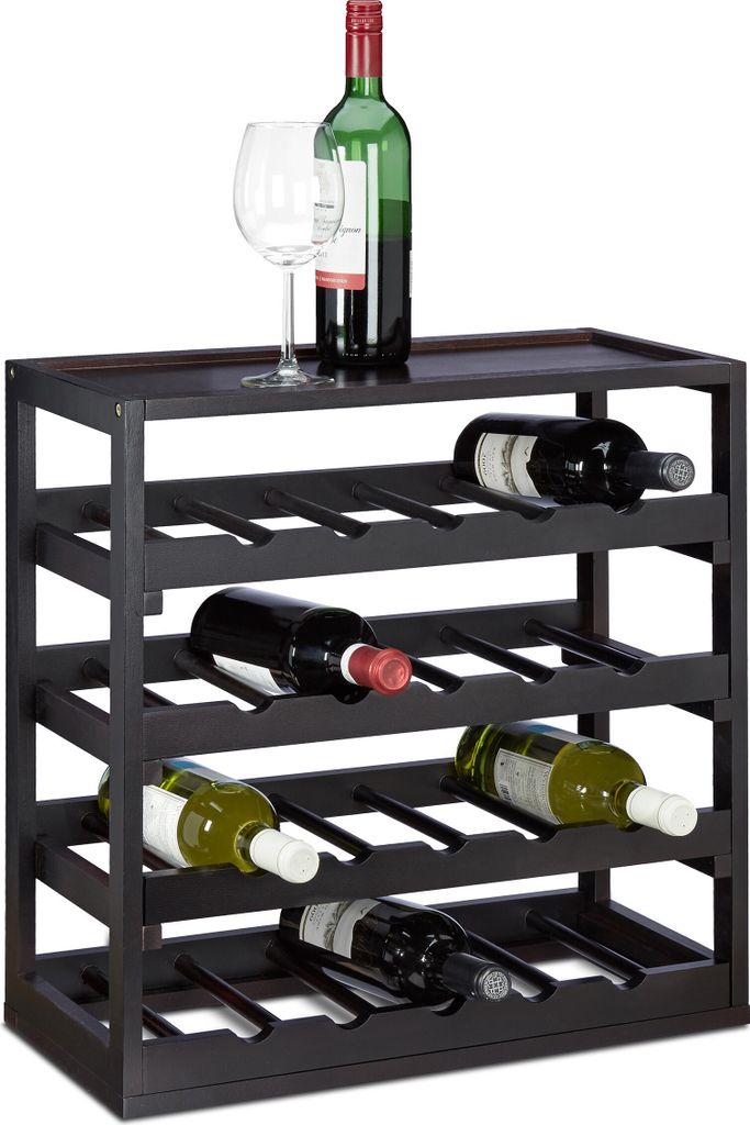 Weinregal - 4 Etagen - 20 Flaschen - Holz