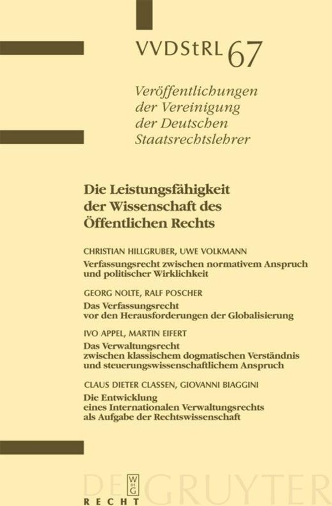 Die Leistungsfähigkeit der Wissenschaft des Öffentlichen Rechts