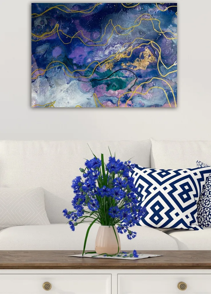 Wallity, 1551616040- TCR1813, Colorato, Quadri su tela, 50 x 70 cm, 100% tela