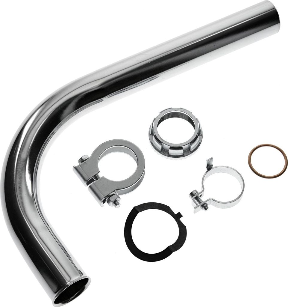 Simson SET Tuningkrümmer ø 32mm - Auspuffrohr verchromt - KR51 / 1, SR4-2, SR4-4