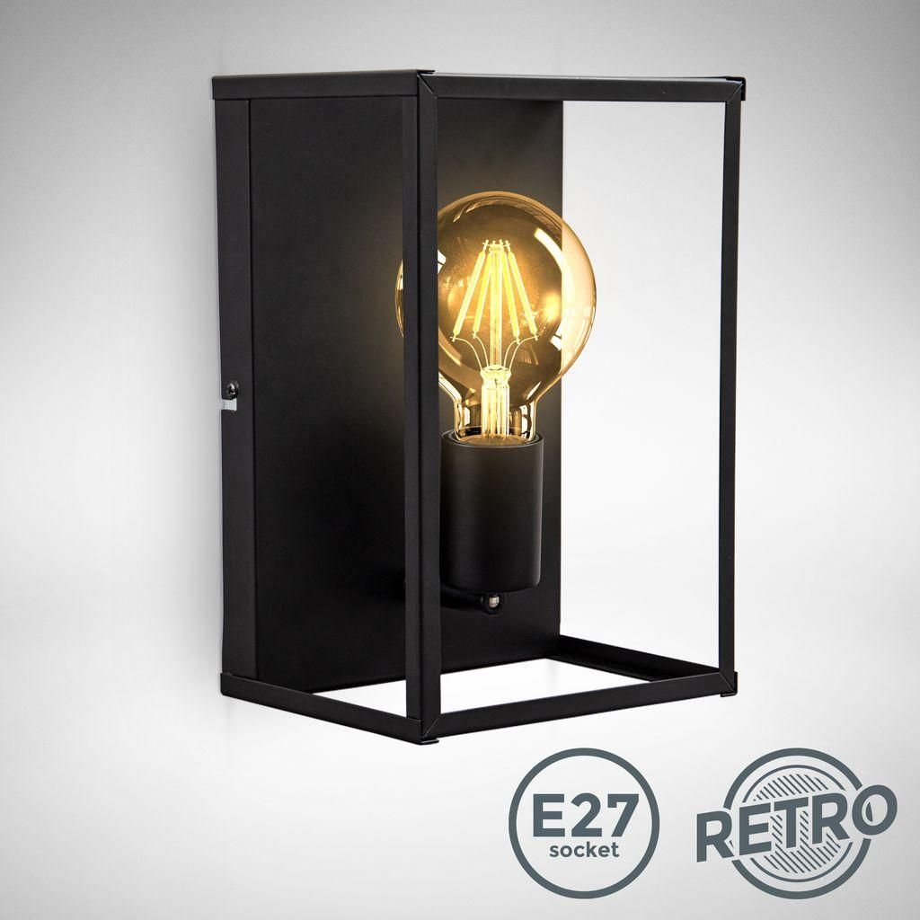 Wandlampe - retro, E27 Fassung, Metallkorpus, max. 60W, Produktbild 
