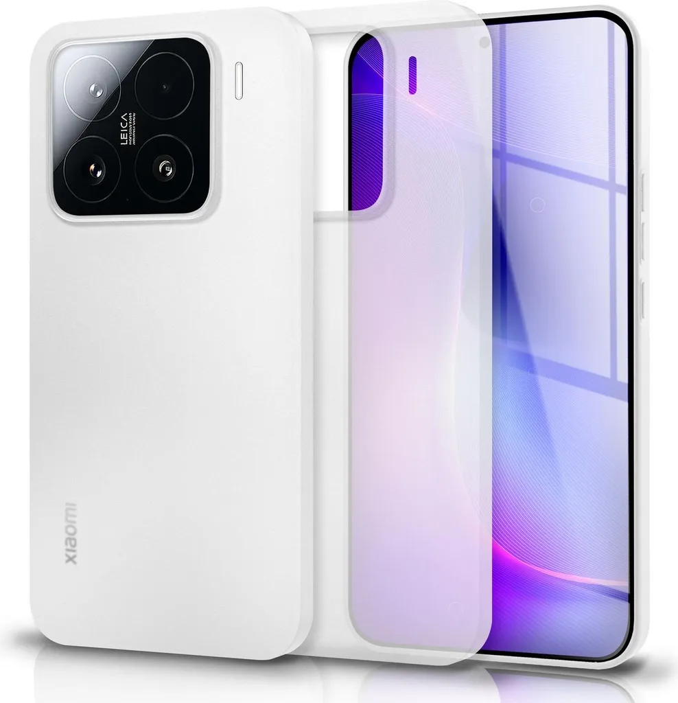 Custodia Xiaomi 15 Business Slim | Cover 0.3mm Bianco Trasparente Opaca
