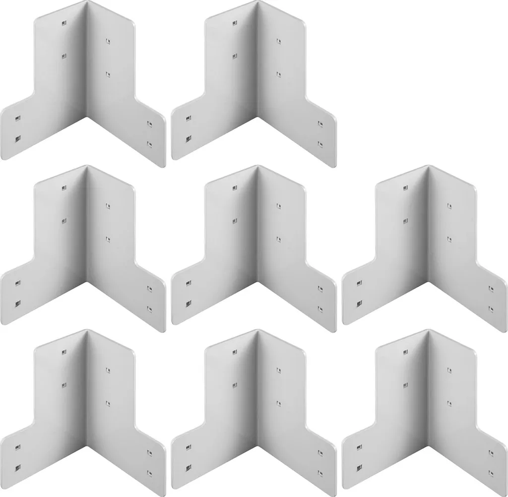 VEVOR Lot de 8 Cornières d'Angle en Acier Galvanisé 25,4x17,8x10 cm