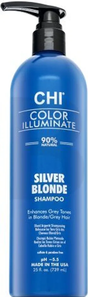CHI Color Illuminate Silver Blonde Blue Shampoo Shampoo colorato per capelli biondo platino e grigi 739 ml
