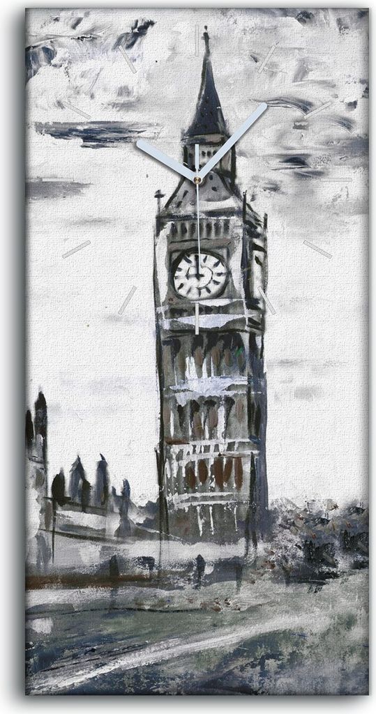 Wandbild Leinwand Bilder Wanduhr 30x60 Bild Big Ben London Produktbild 