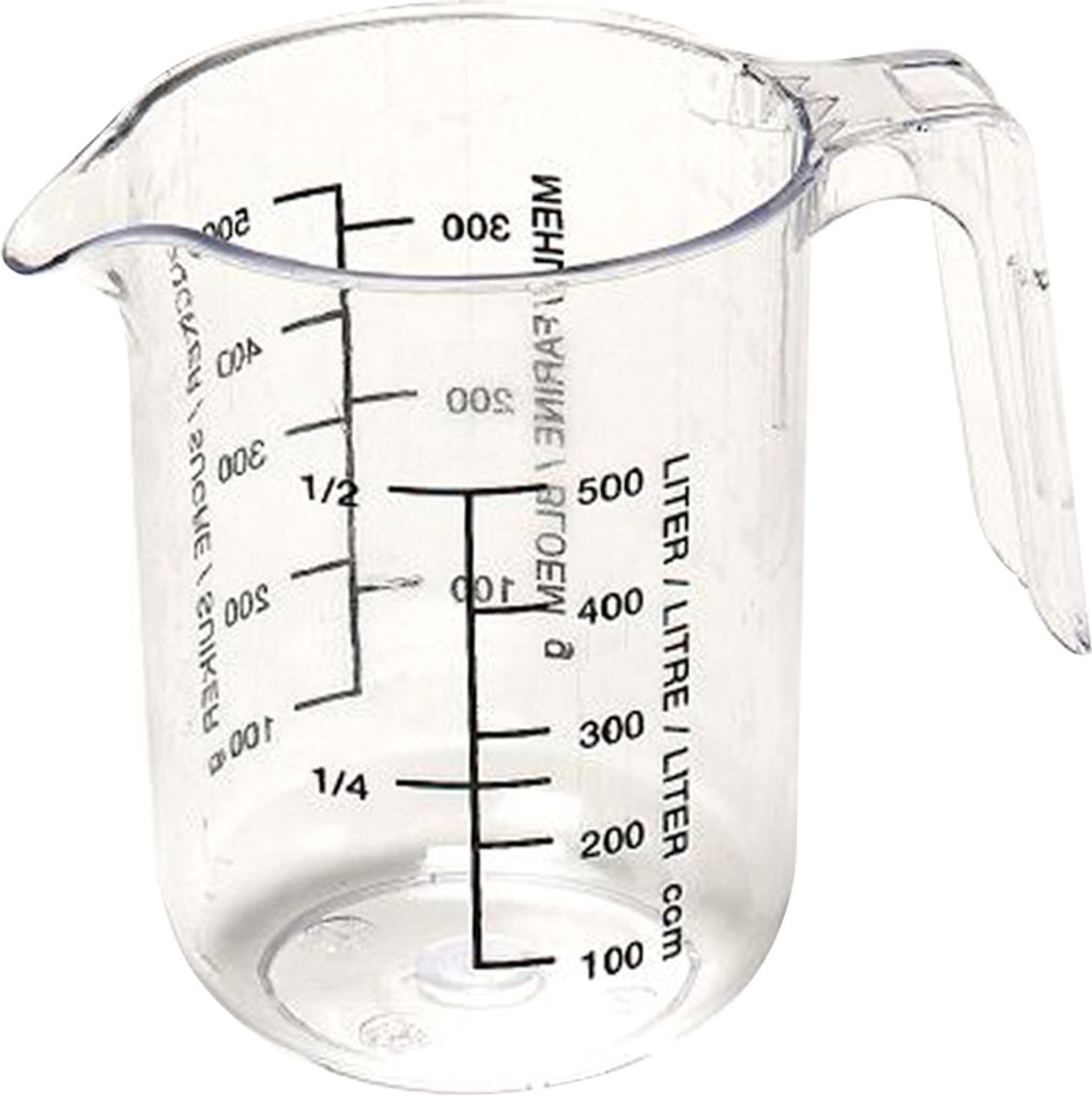 Messkanne 0,5 l transparent mit Henkel Produktbild 