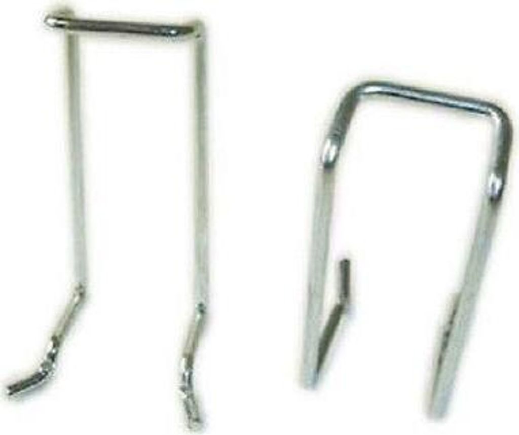 100 x Display Aufhaenge Haken Lochplatten Metallhaken 3,8 mm x 6,5 cm lang - 125006