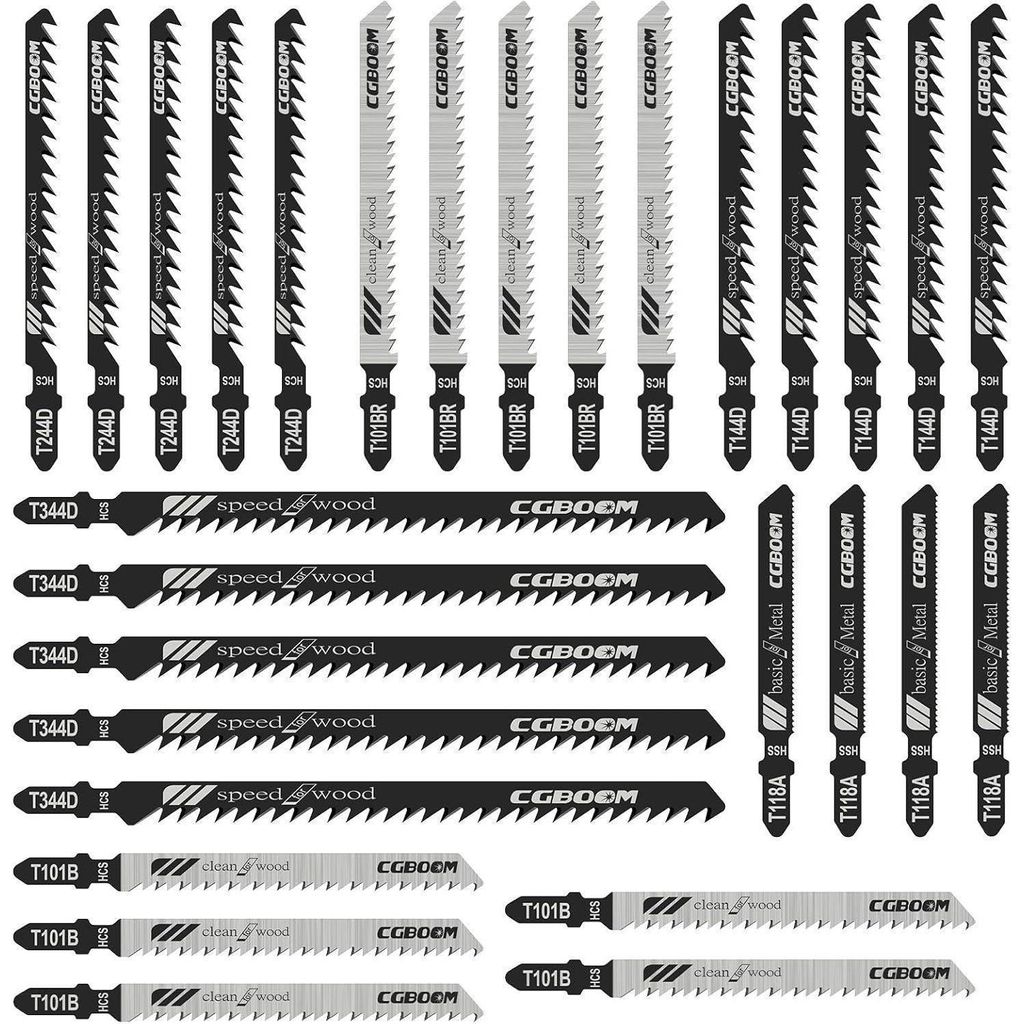 Stichsägeblatt Set 30tlg T-Schaft für Holz und Metall mit Produktbild 