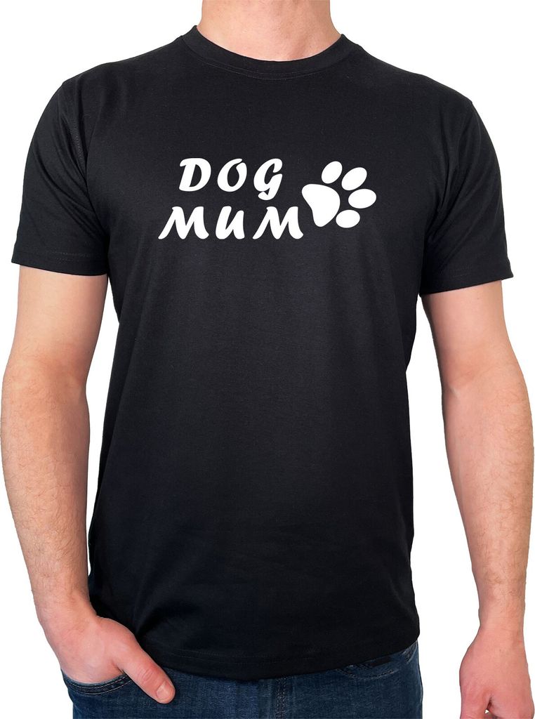 Huuraa Herren T-Shirt Dog Mum Tapse 3XL Black Bio Baumwolle Fairtrade Herrenshirt Geschenkidee