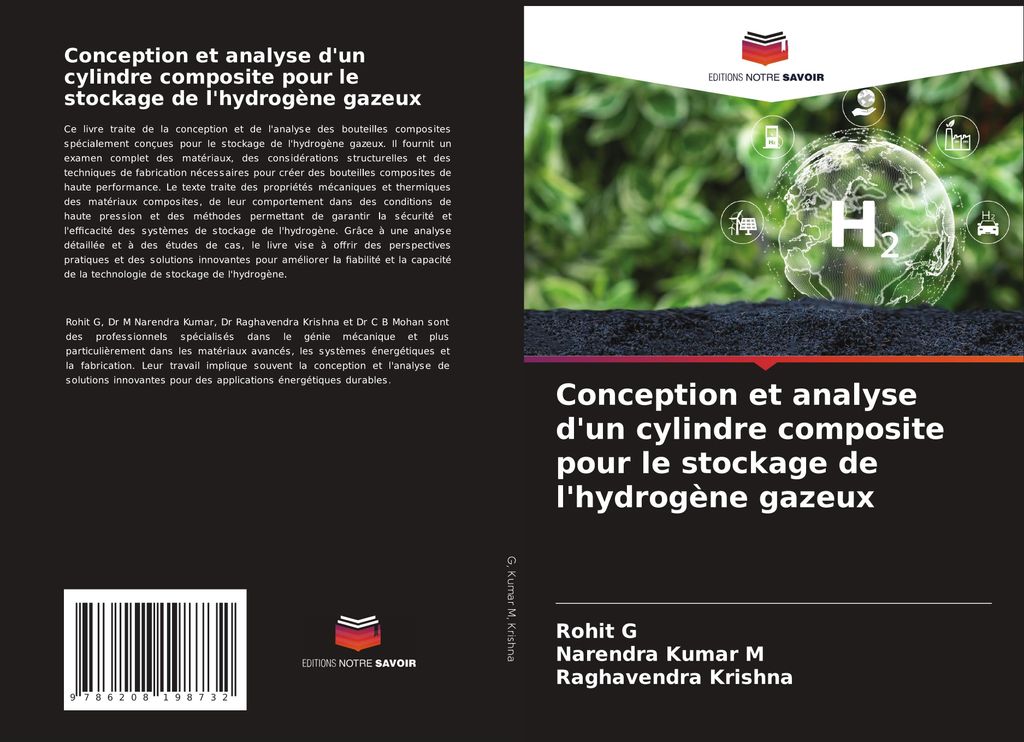 Conception et analyse d'un cylindre composite pour le stockage de l'hydrogène gazeux