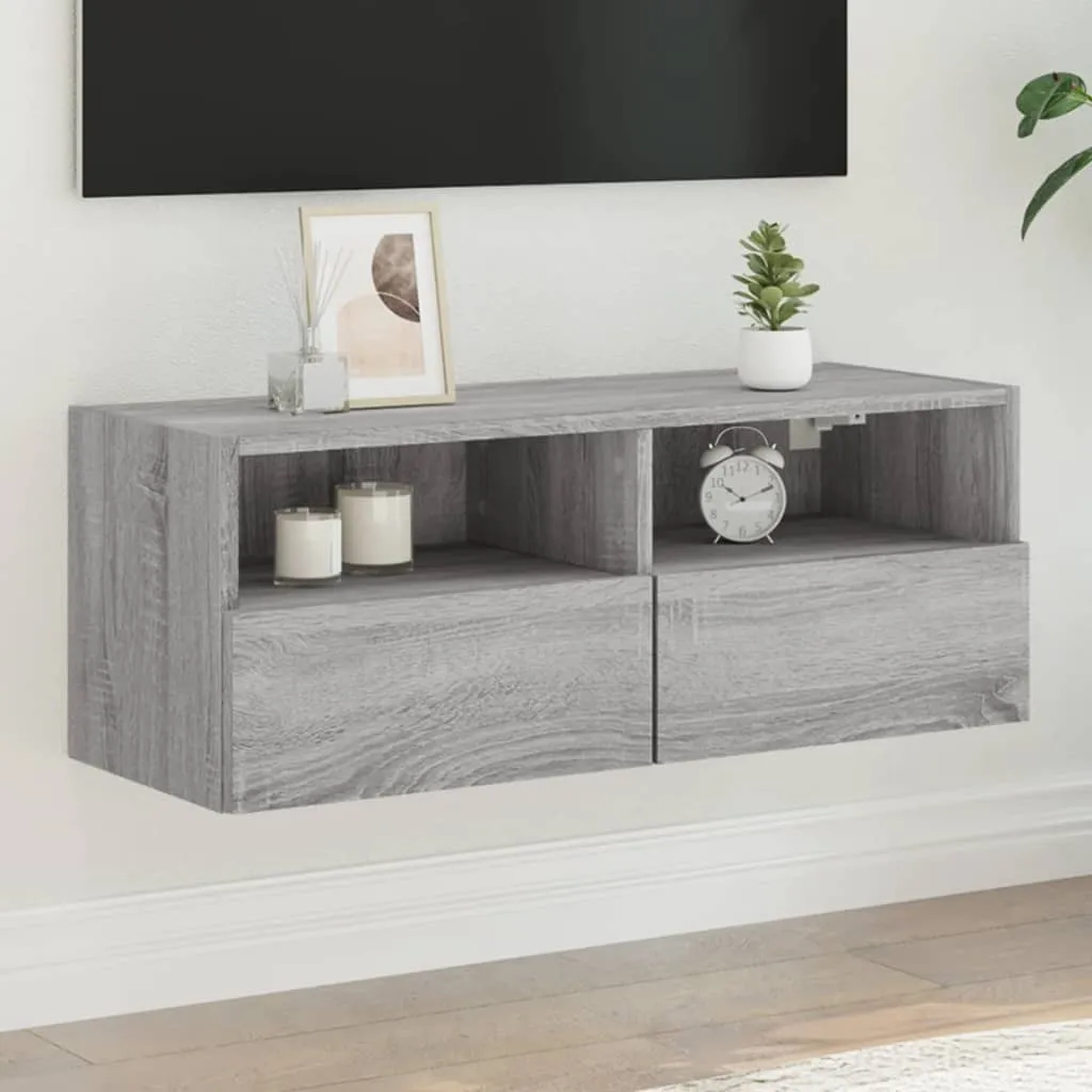 Maison Exclusive Mobile TV 80cm - Supporto Multimediale Grigio Sonoma