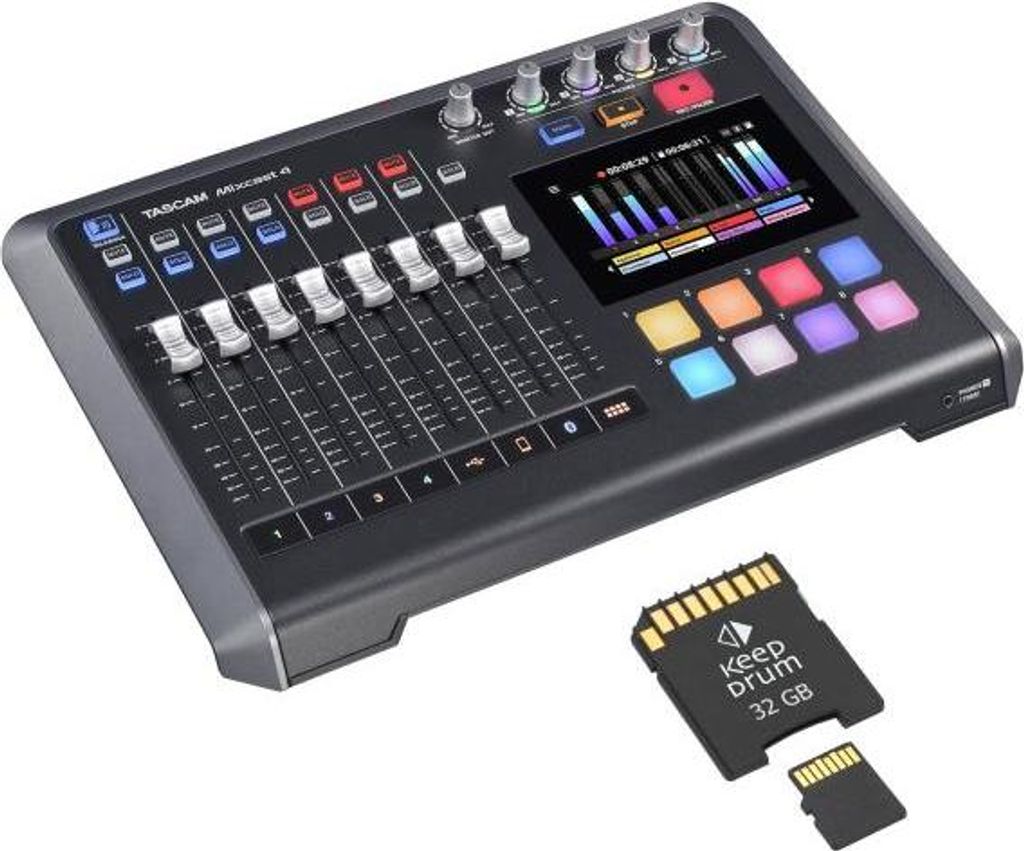 Tascam Mixcast 4 Podcast-Station mit Speicherkarte