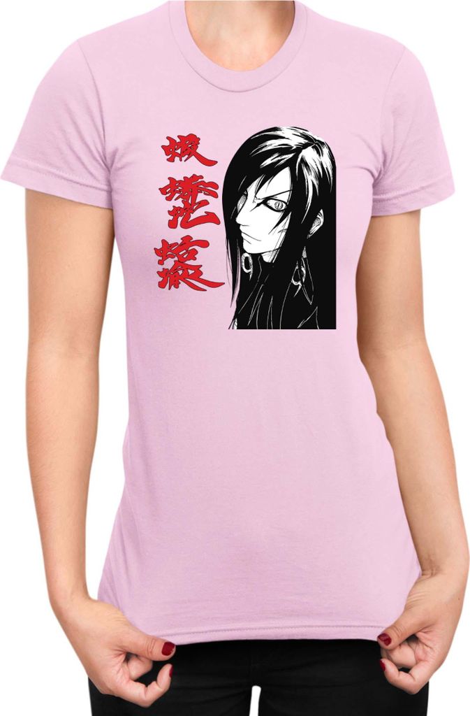 Damen T-Shirt Naruto Orochimaru 01, Lady XS / Hellrosa
