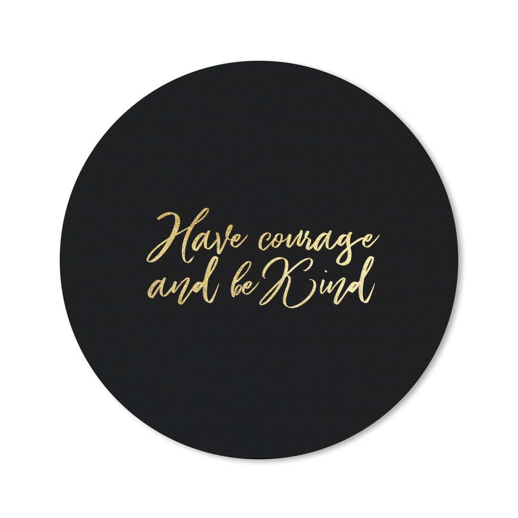 MuchoWow Mauspad Mousepad Zitate - Zuversicht - Gold - Schwarz 30x30 cm - Mousepads - Maus Mat - Pad - Mausunterlage - Tischunterlage - Schreibti...