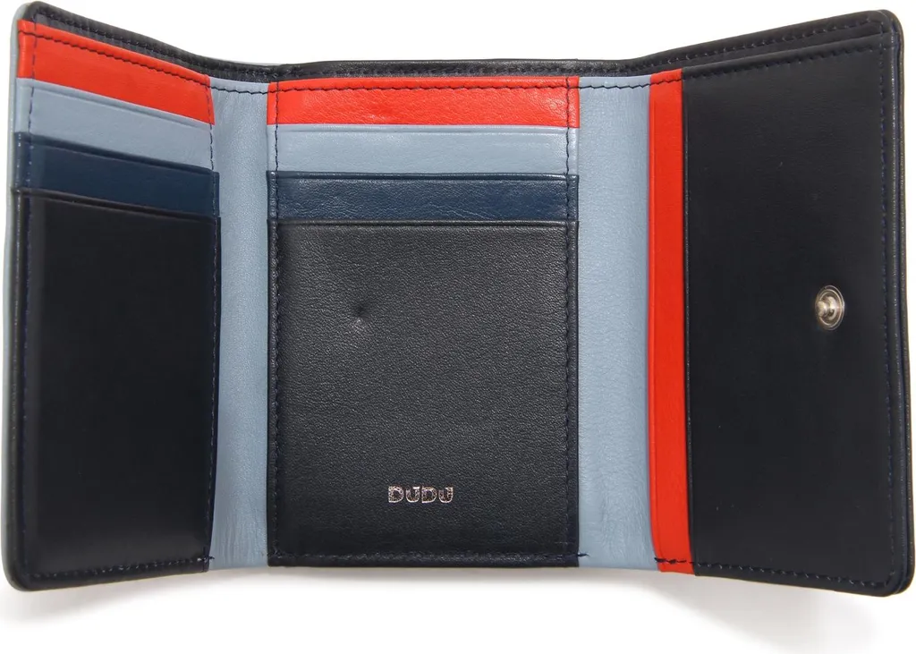 Porte-monnaie en Cuir Véritable DuDu Corsica Format Compact de 11 cm RFID - 13
