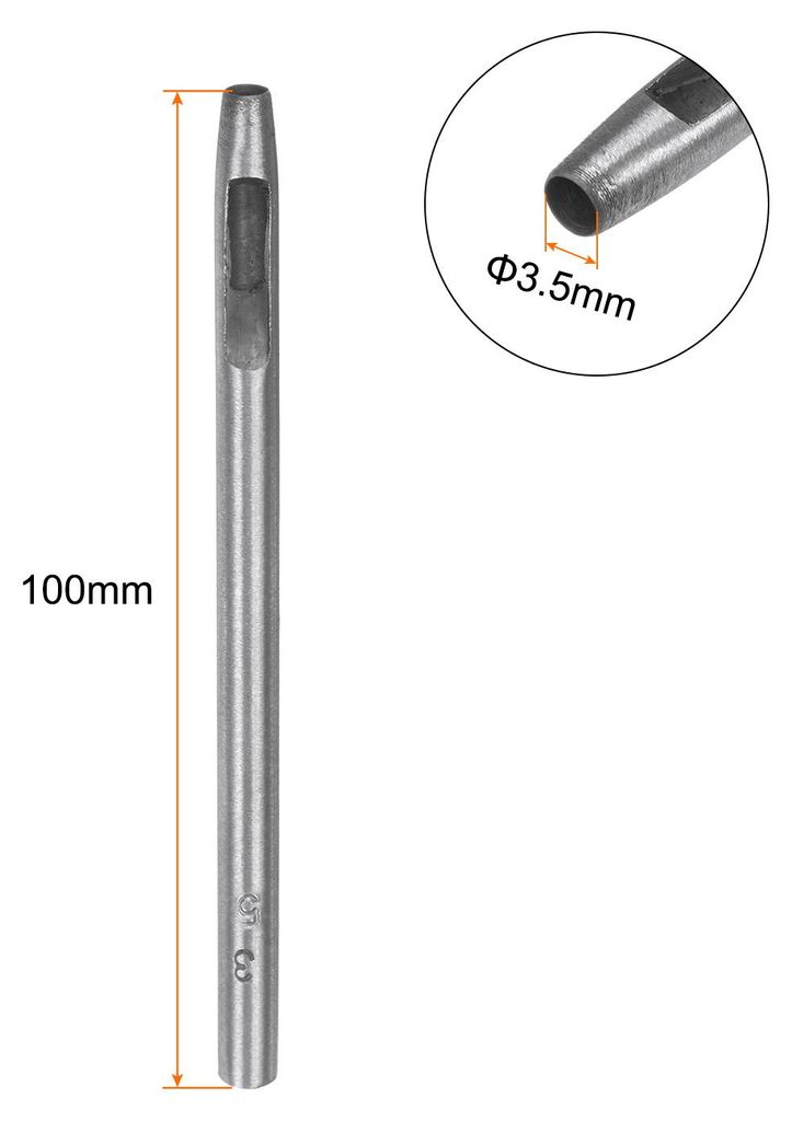 Lochstanze fš¹r Leder 3,5 mm Rundlochwerkzeug fš¹r Gš¹rtelstanzer Kohlenstoffstahl Einzelstanze fš¹r Uhrenarmb?nder Schneiden von Lederhand...