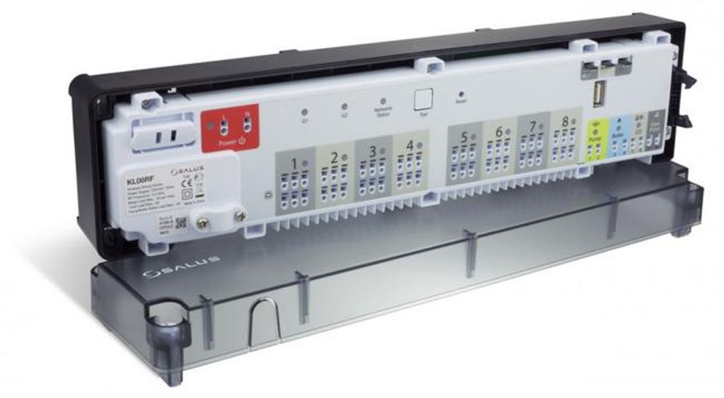 Salus Funkregelunit, 8 zones, 230V, Zigbee, KL08RF, Productafbeelding 