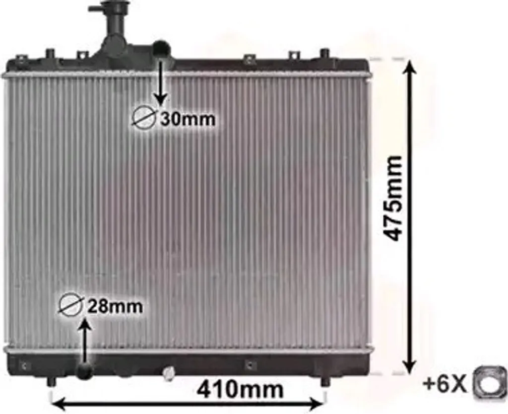 Radiateur moteur pour Suzuki Swift IV FZ NZ solution remplacement eau