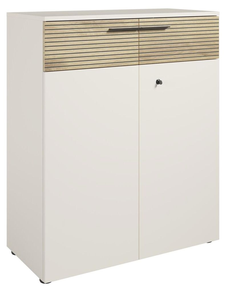 Aktenschrank FLORIDA 89,8 cm breit, 110 cm hoch mit zwei Drehtüren und Softclose