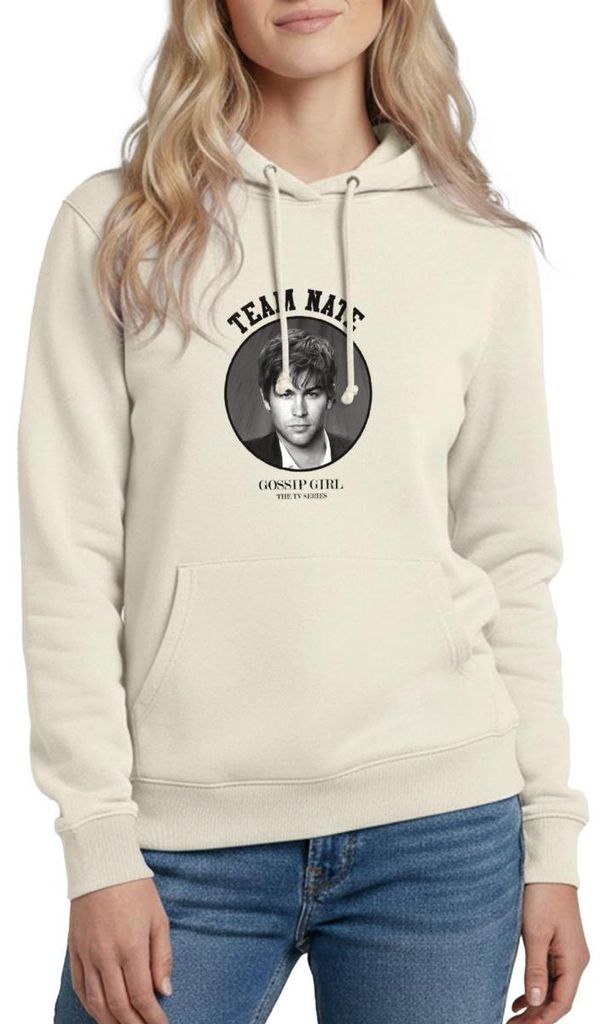 Spreadshirt Gossip Girl Team Nate Damen Hoodie, M, Vanille-Milchshake