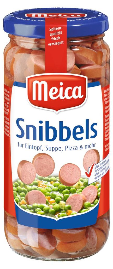 Meica Snibbels plátky klobásy na guláš ATG 207g sklenice Obrázek produktu 