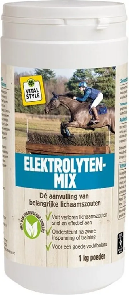 Complément Electrolytes Mix VITALstyle en Poudre 1 KG pour Chevaux Sport