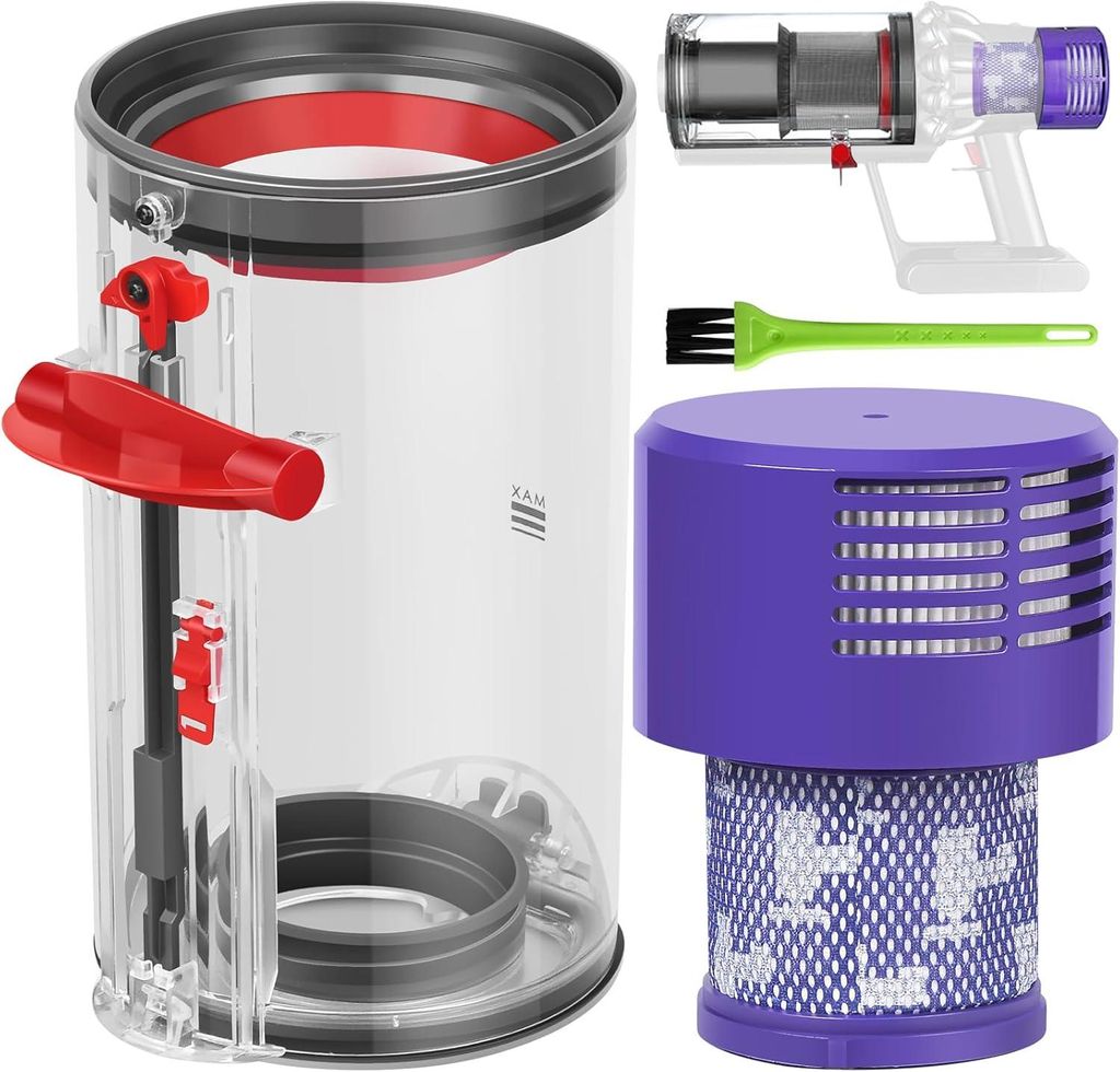 V10 Staubbehälter für Dyson V10 SV12 Behälter Filter Ersatzteile SV12 SV13 SV27Zubehör Staubsauger Auffangbehälter Ersatzfilter Ersatzbehälte...