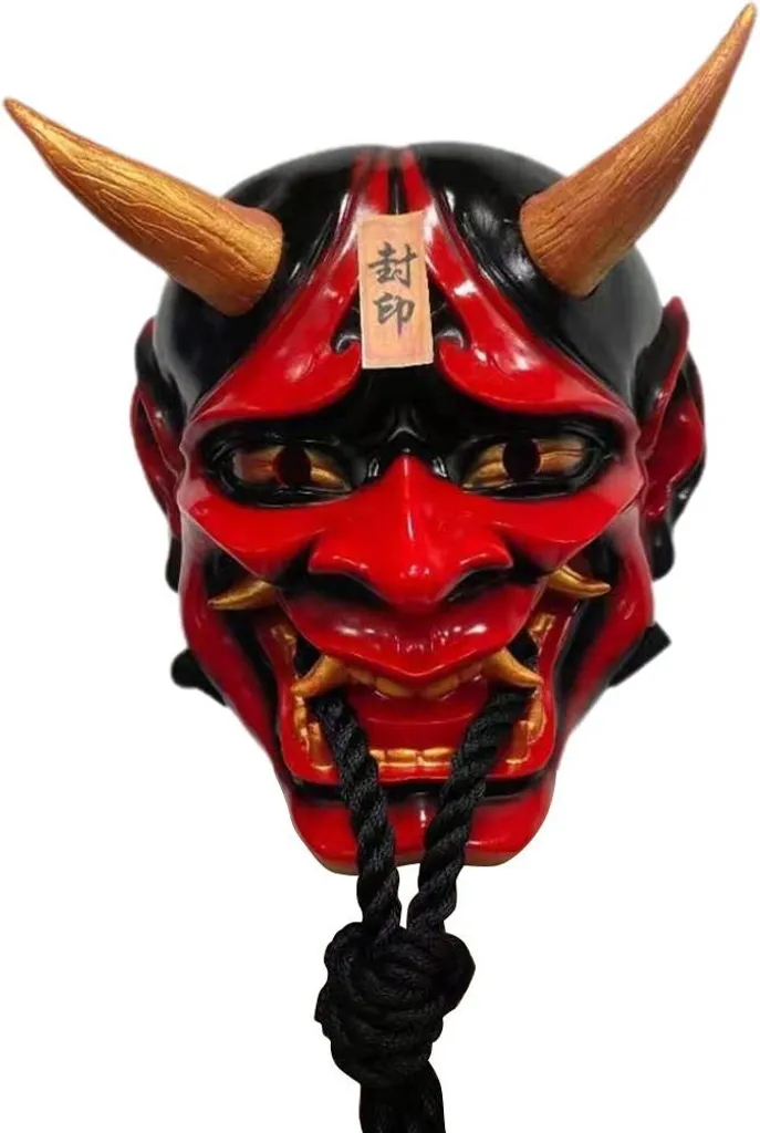 Couvre-visage Démon Japonais en Résine Accessoire de Scène et Spectacle