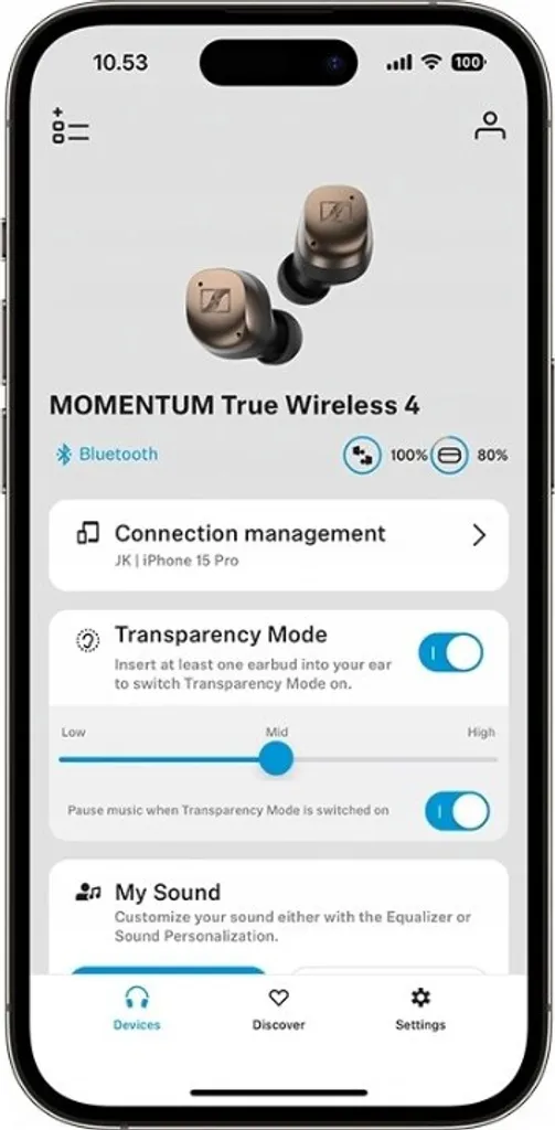 Sennheiser Momentum True Wireless 4 Écouteurs Bluetooth Blanc Argent - 16