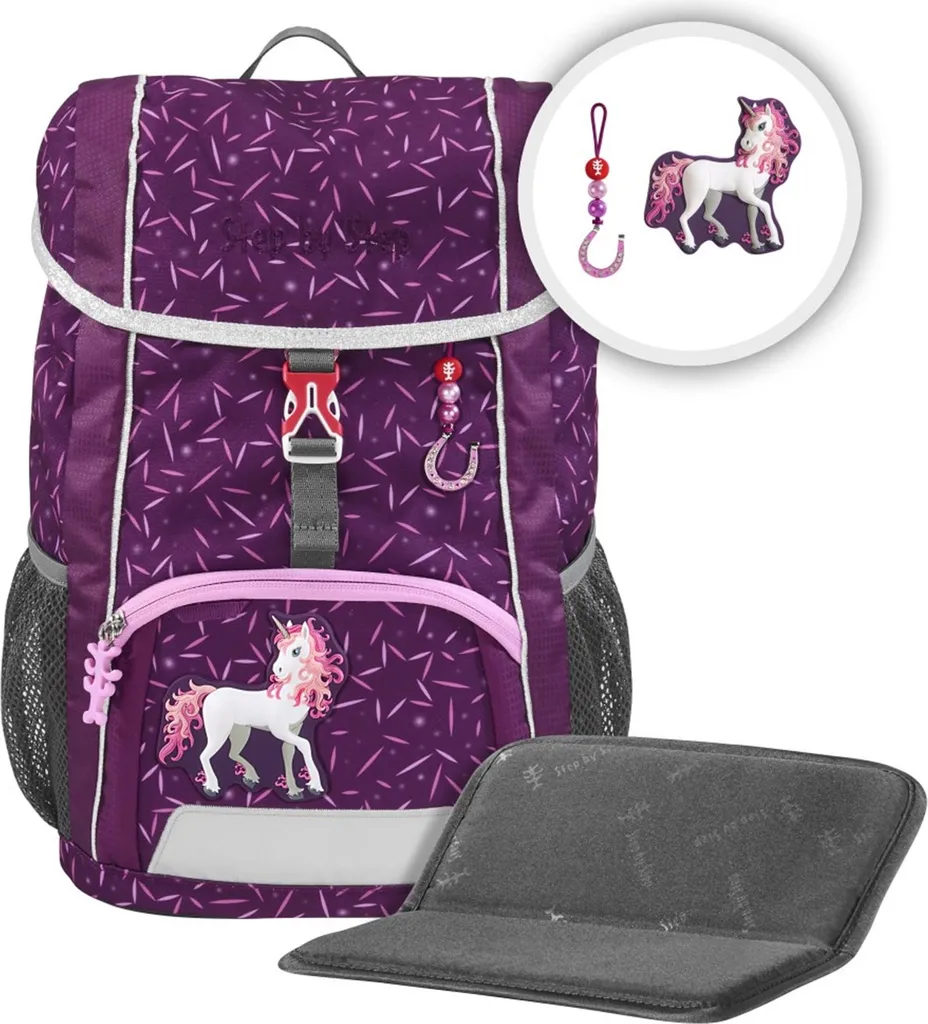 Step by Step zaino per il tempo libero zaino KID Backpack-Set 3-Teilig 13L Pretty Unicorn Nuala porpora