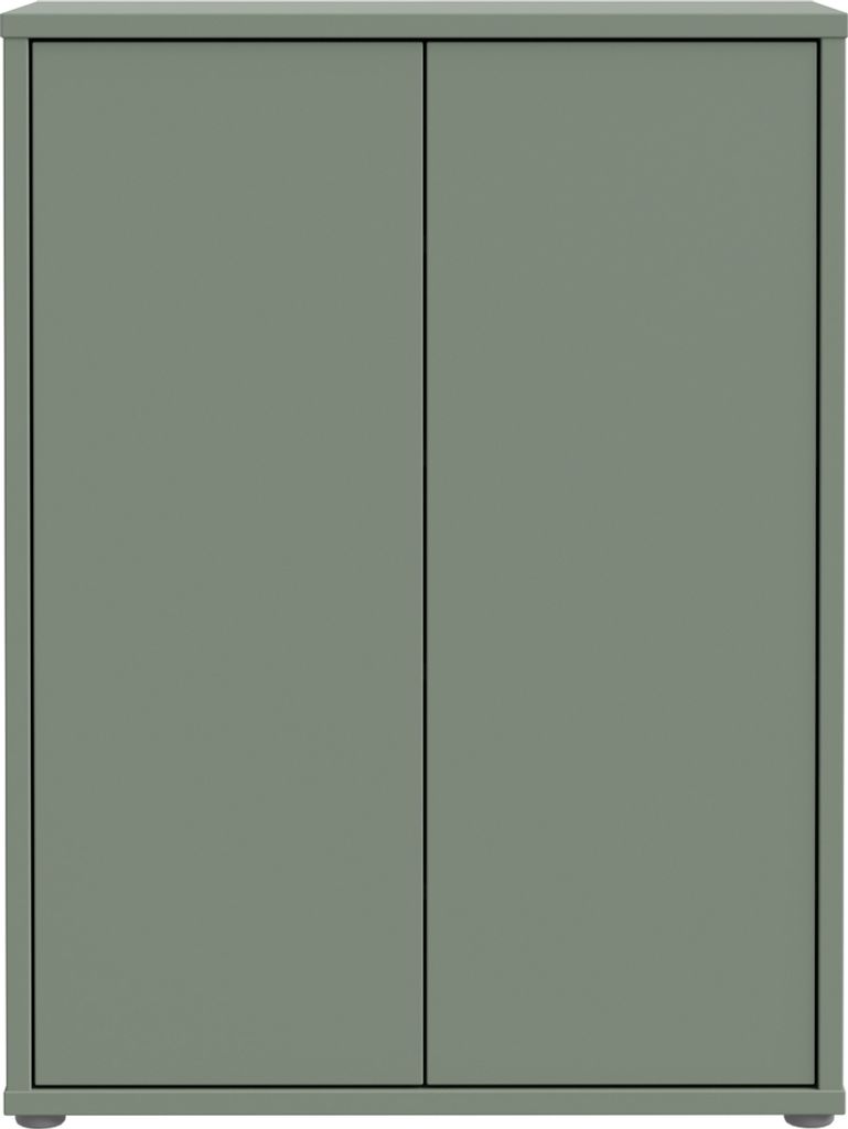 Schuhkommode >ALICE SPRINGS< 4 Böden, push to open, in Salbei - 74,5x99,1x34,9cm (BxHxT)