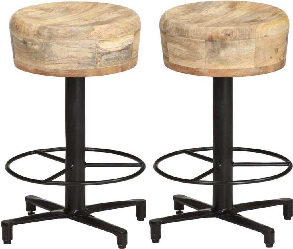 Barhocker 2 Stk. 52 cm Mango Massivholz , Barhocker Design 2024