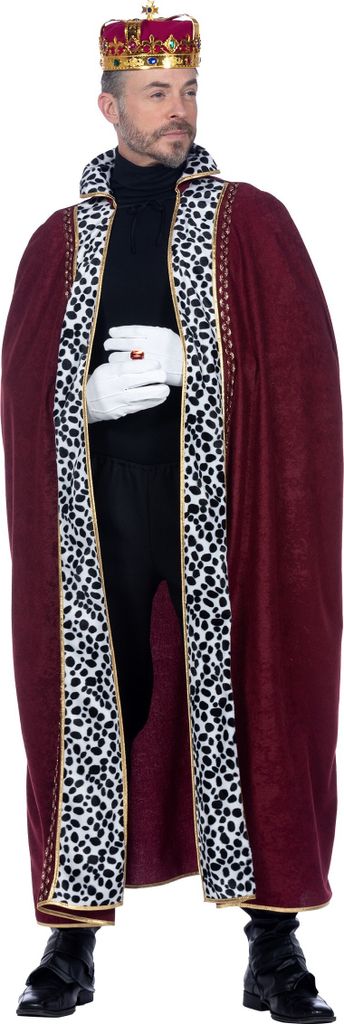 Koningsmantel/Prinsencape Volwassene Deluxe Bordeaux 3XL