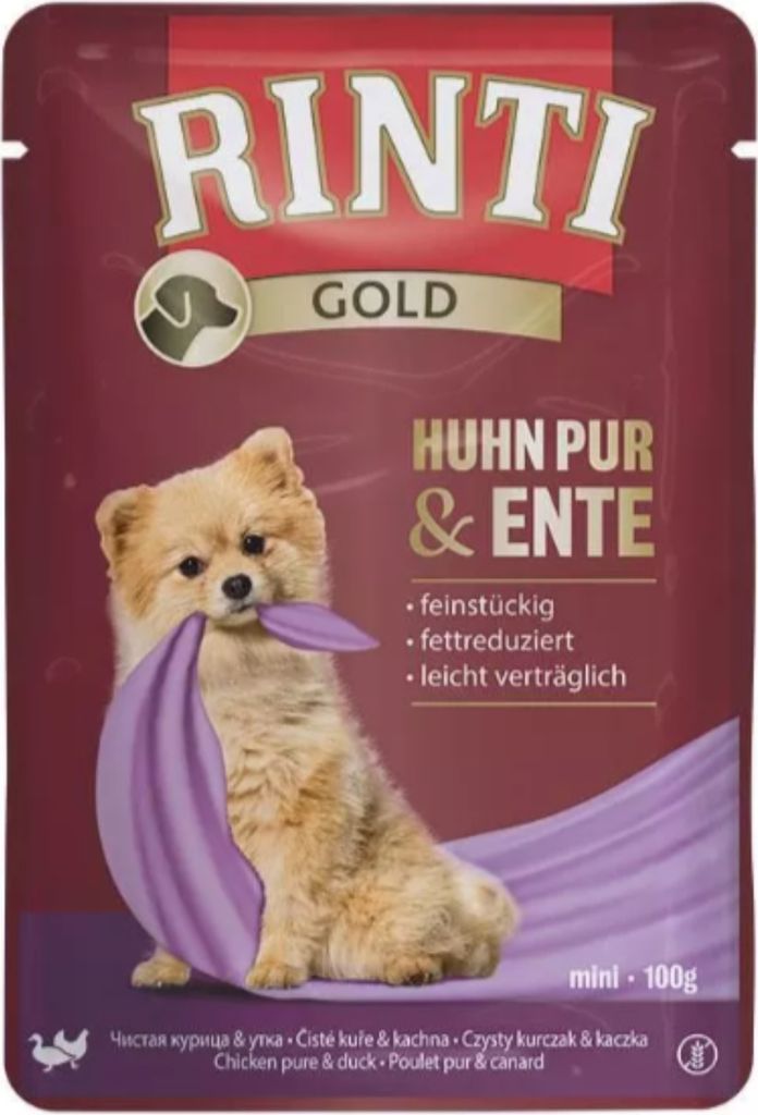 RINTI Gold Huhn Pur & Ente 100g, Adult, jede Rasse, Huhn, Produktbild 