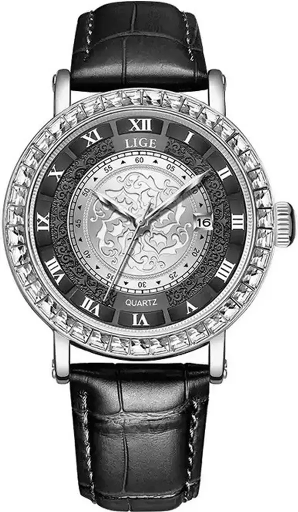 Montre Homme LIGE Noir Durable : Fini les Rayures et l'Usure Précoce